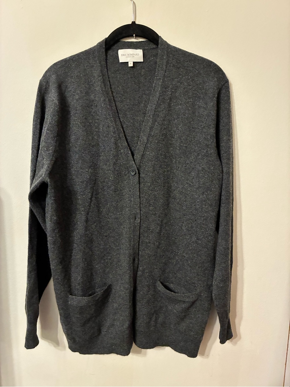 Gray Eric Bompard XL CASHMERE cardigan
